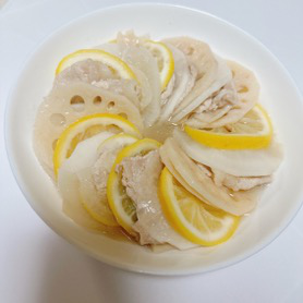 根菜と豚肉のレモンミルフィーユ鍋
